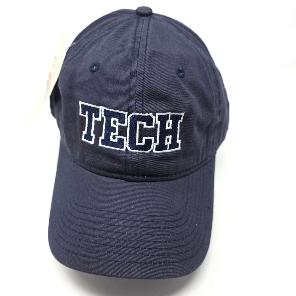 The Game Baseball Cap Mens OS Navy Blue Cotton Tech Embroidered Logo Outdoor NWT